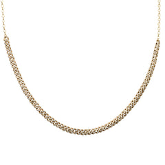 SPECIAL! .70ct G SI 14K Yellow Gold Diamond Cuban Chain with Extension Necklace 8" + 8" Extension
