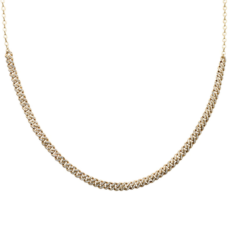 SPECIAL! .70ct G SI 14K Yellow Gold Diamond Cuban Chain with Extension Necklace 8" + 8" Extension