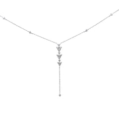 SPECIAL! .21ct G SI 14K White Gold Diamond Drop Pendant Necklace 16+2"Ext Chain