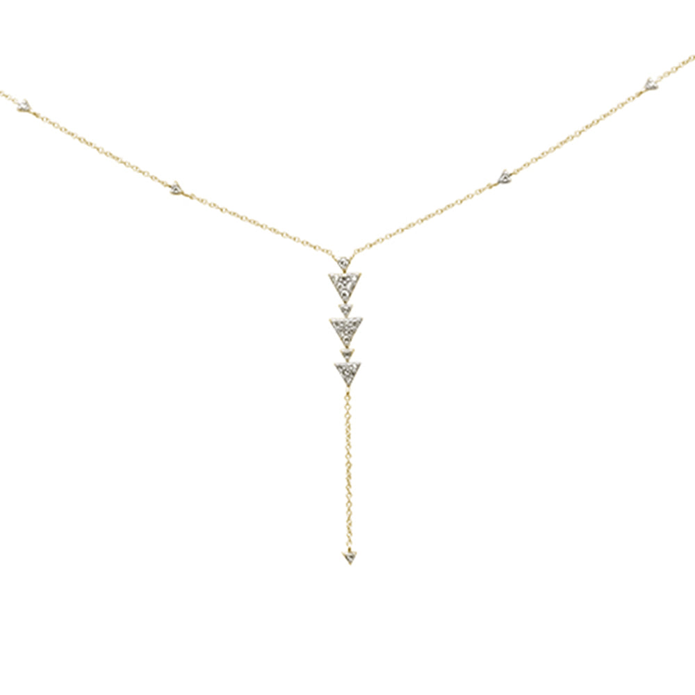 SPECIAL! .20ct G SI 14K Yellow Gold Diamond Drop Pendant Necklace 16+2"Ext Chain