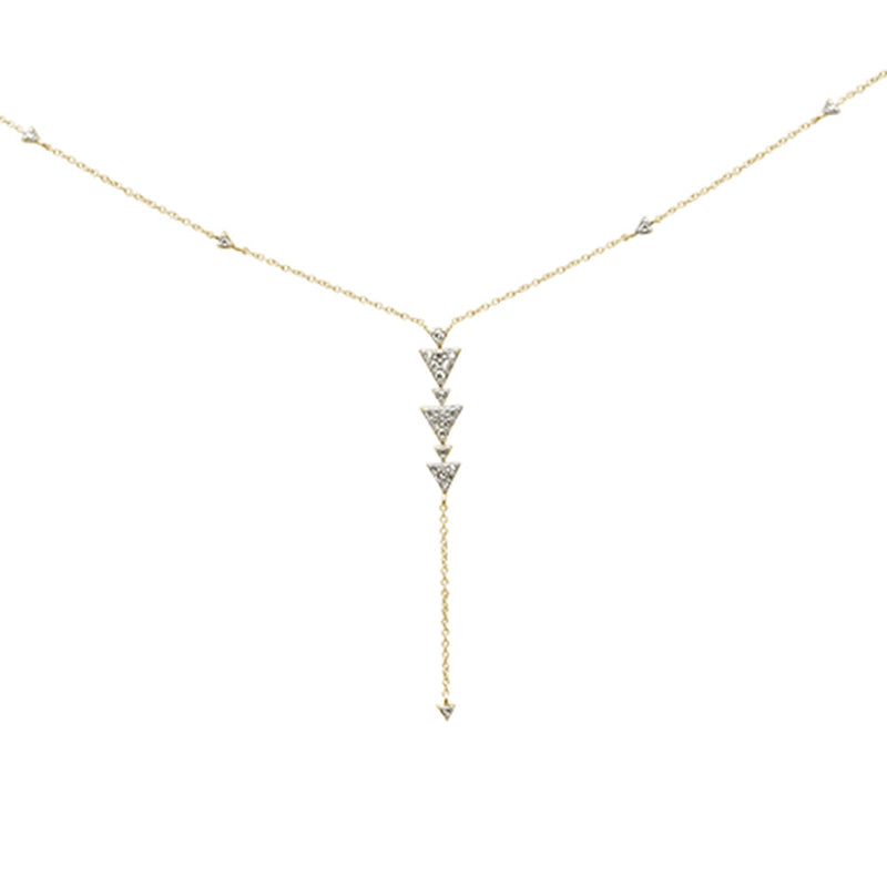 SPECIAL! .20ct G SI 14K Yellow Gold Diamond Drop Pendant Necklace 16+2"Ext Chain