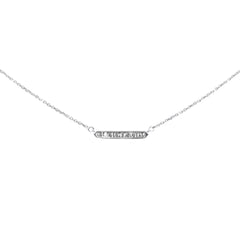 SPECIAL! .13ct G SI 14K White Gold Baguette Diamond Pendant Necklace 16+2"Ext Chain