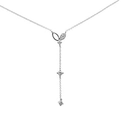 SPECIAL! .16ct G SI 14K White Gold Diamond Drop Pendant Necklace 16+2"Ext Chain
