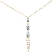 SPECIAL! .26ct G SI 14K Yellow Gold Diamond Pear Shaped Drop Pendant Necklace 16" Long Chain