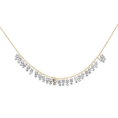 DIAMOND  CLOSEOUT!  1.87ct G SI 14K Yellow Gold Diamond Dangling Pendant Necklace 16" + 2" Ext.