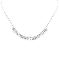 DIAMOND  CLOSEOUT! 1.88ct G SI 14K White Gold Diamond Dangle Pendant Necklace 16+2" Long Chain