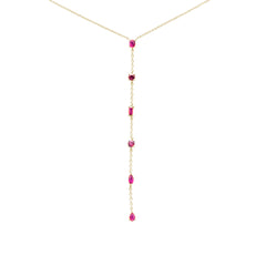GEMSTONE CLOSEOUT!   1.14ct G SI 14K Yellow Gold Ruby Gemstone Pendant Necklace 16+2" EXT Long