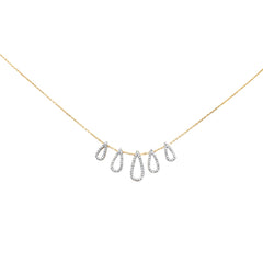 SPECIAL!.35ct G SI 14K Yellow Gold Diamond Drop Pendant Necklace 18" Long