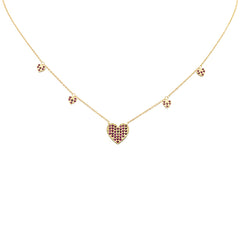 SPECIAL!.51ct G SI 14K Yellow Gold Ruby Gemstone Pendant Necklace 16+2" Long