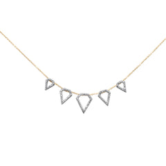 SPECIAL!.33ct G SI 14K Yellow Gold Diamond Drop Style Pendant Necklace 18" Long