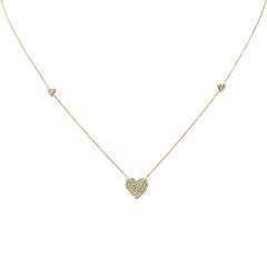 DIAMOND CLOSEOUT! .46ct G SI 14K Yellow Gold Diamond Heart Shaped Pendant Necklace 18" Long
