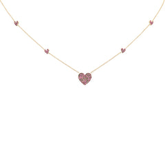 SPECIAL!.62ct G SI 14K Yellow Gold Ruby Gemstone Pendant Necklace 18" Long