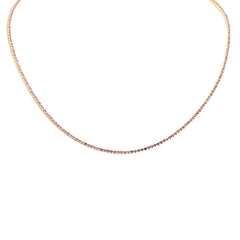 SPECIAL! 4.18ct G SI 14K Yellow Gold Pink Sapphire Pendant Necklace 15+2" Long