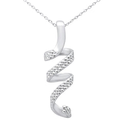 DIAMOND CLOSEOUT! .25ct G SI 14K White Gold Diamond Swirl Pendant