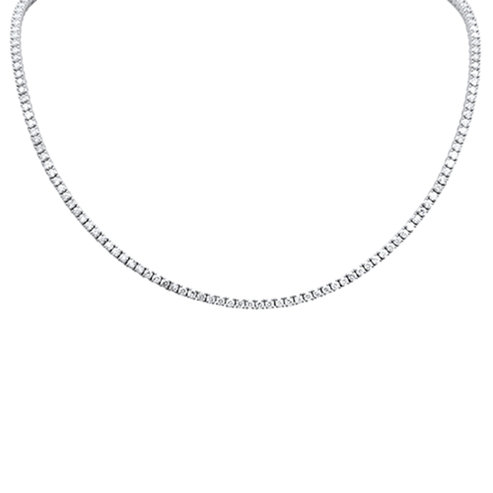 SPECIAL! 10.75ct G SI 14K White Gold Diamond Tennis Necklace 18" Long