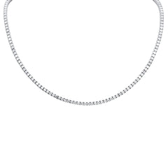SPECIAL! 10.75ct G SI 14K White Gold Diamond Tennis Necklace 18" Long