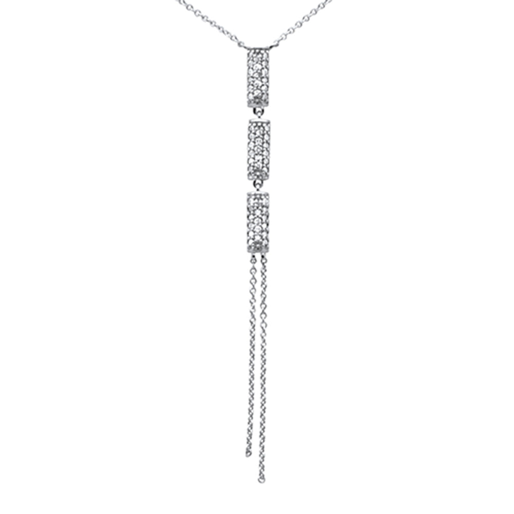 DIAMOND  CLOSEOUT!  .27ct G SI 14K White Gold Diamond Drop Pendant Necklace 16" Long