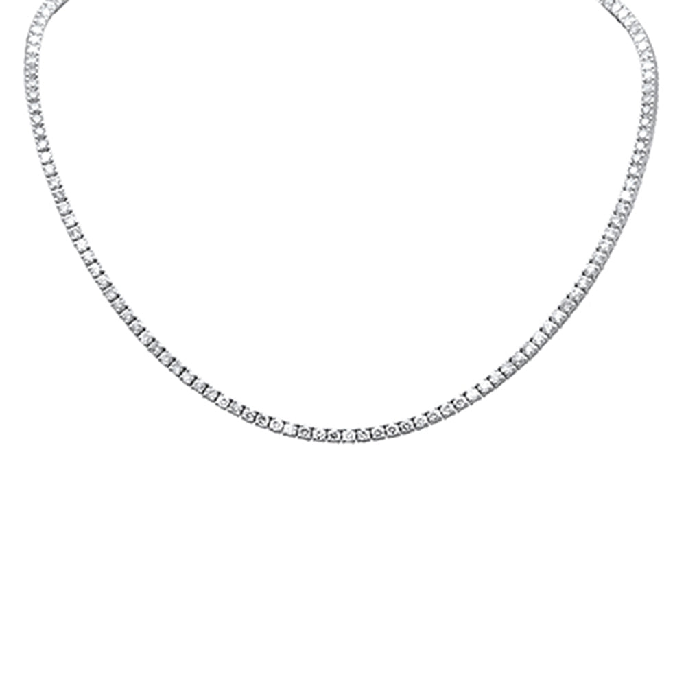 SPECIAL! 5.98ct G SI 14K White Gold Diamond Tennis Necklace 14" +2" EXT