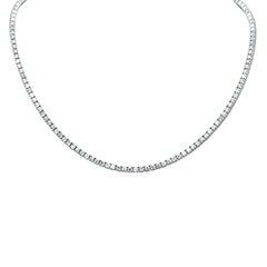 SPECIAL! 5.78ct G SI 14K White Gold Diamond Tennis Necklace 14" +2" EXT