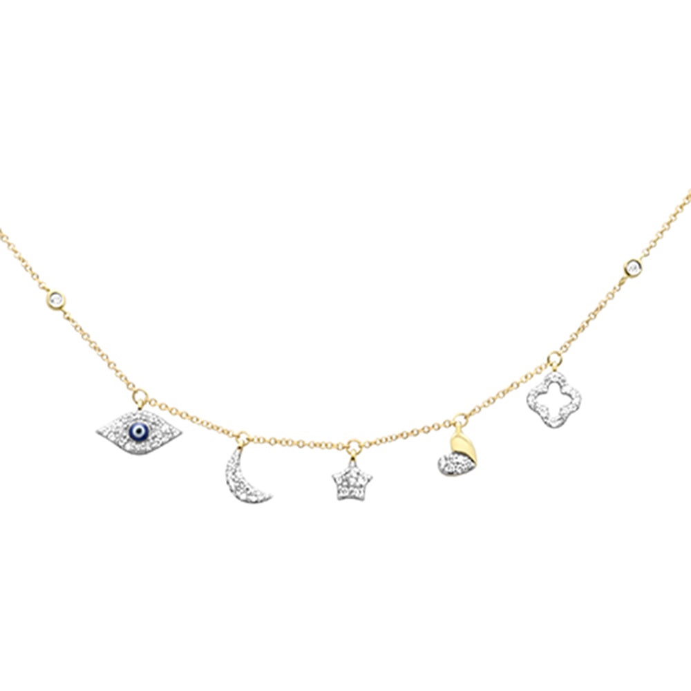 SPECIAL! .34ct G SI 14K Yellow Gold Diamond Pendant Necklace 16" +2" EXT