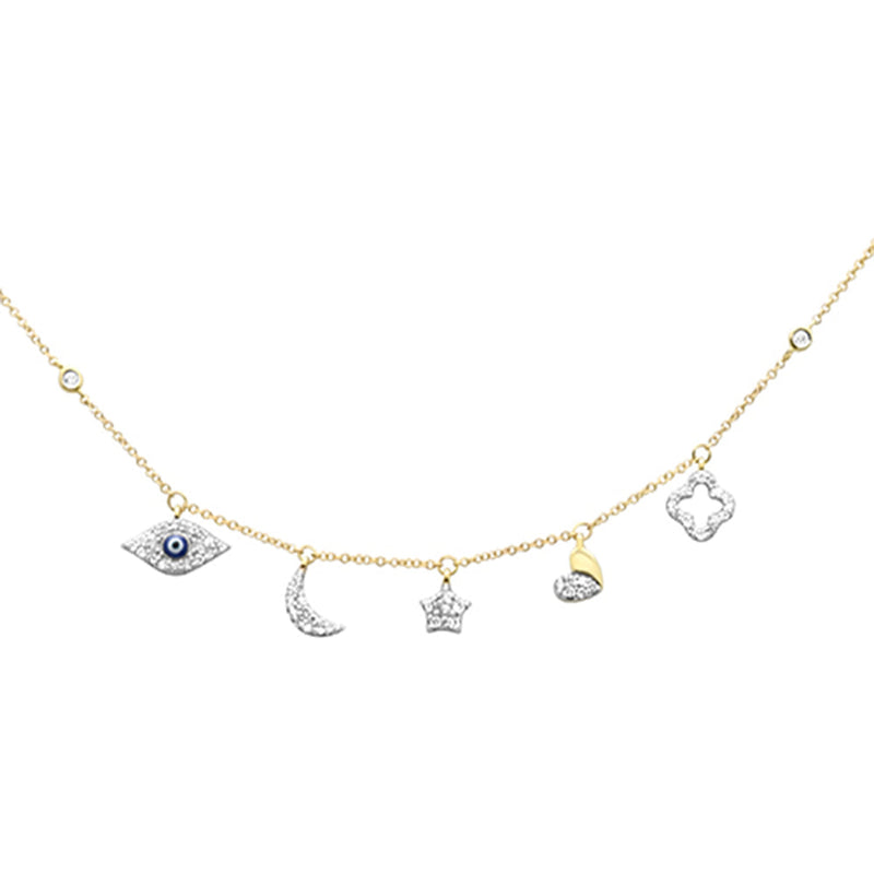 SPECIAL! .34ct G SI 14K Yellow Gold Diamond Pendant Necklace 16" +2" EXT
