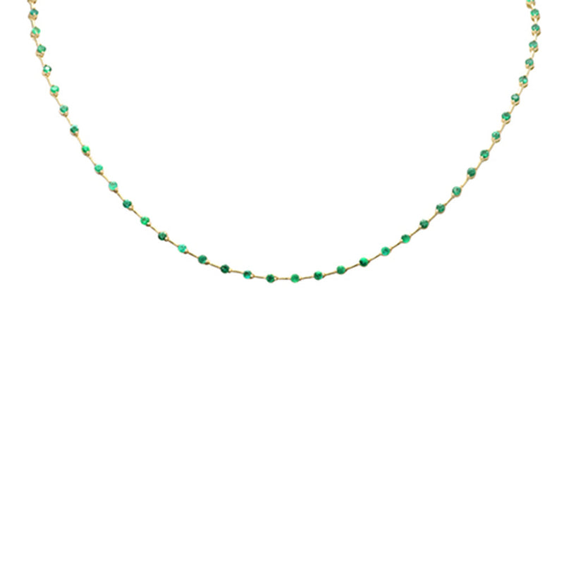 SPECIAL! 2.77ct G SI 14K Yellow Gold Emerald Gemstones Pendant Necklace 16" Long