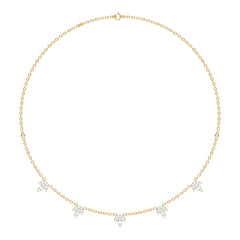 SPECIAL!1.00ct G SI 14K Yellow Gold Diamond Round & Baguette Leaf Pendant Necklace 16" +2" EXT