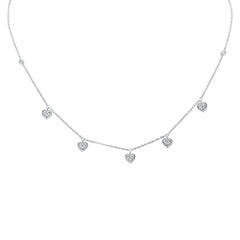SPECIAL! .35ct G SI 14K White Gold Diamond Heart Pendant Necklace 14" +2" EXT