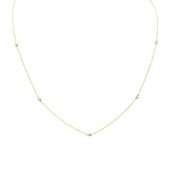 .18ct G SI 14K Yellow Gold Diamond Pendant Necklace 18" Long