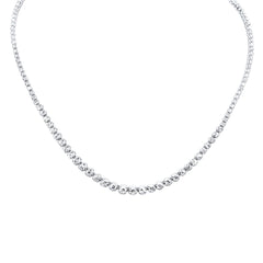 SPECIAL! 5.12ct G SI 14K White Gold Diamond Graduated Tennis Necklace 16" Long