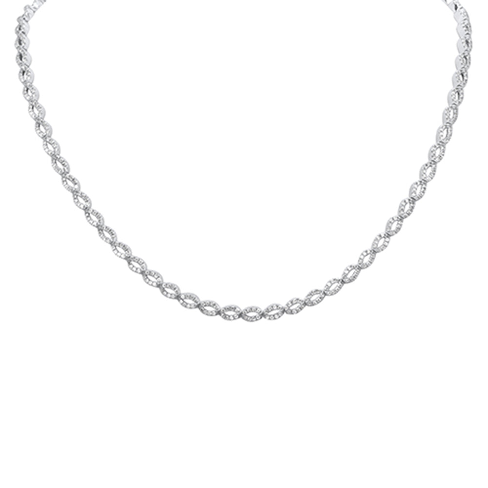 SPECIAL! 3.46ct G SI 14K White Gold Diamond Infinity Pendant Necklace 14" + 3" EXT