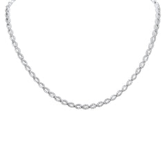 SPECIAL! 3.46ct G SI 14K White Gold Diamond Infinity Pendant Necklace 14" + 3" EXT