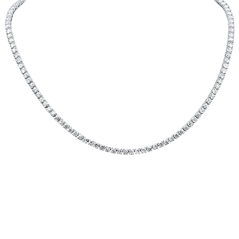 SPECIAL! 12.51ct G SI 14K White Gold Diamond Tennis Necklace 14" + 2" EXT
