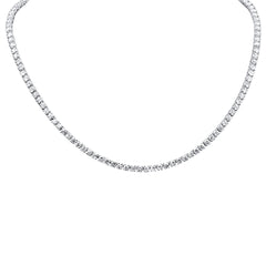 SPECIAL! 12.51ct G SI 14K White Gold Diamond Tennis Necklace 14" + 2" EXT