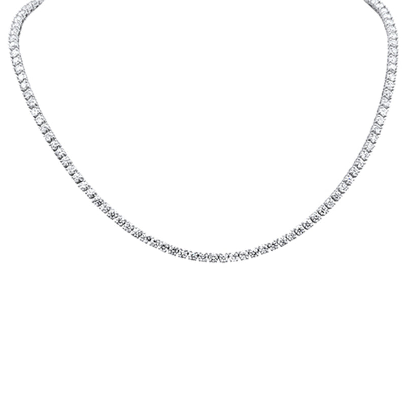 SPECIAL! 12.51ct G SI 14K White Gold Diamond Tennis Necklace 14" + 2" EXT