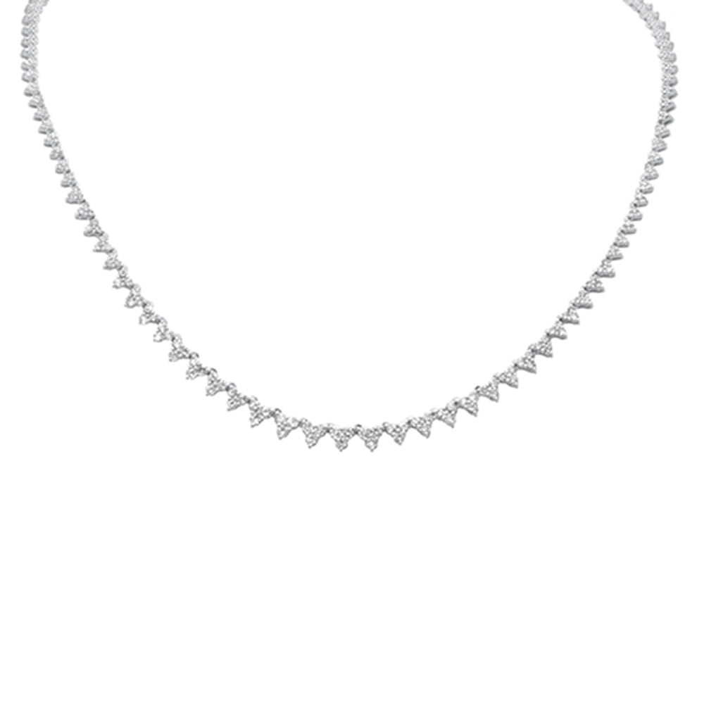 SPECIAL! 2.96ct G SI 14K White Gold Graduated Diamond Tennis Necklace 16" Long