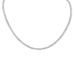 SPECIAL! 9.00ct G SI 14K White Gold Round Diamond Tennis Necklace 14" + 2" EXT