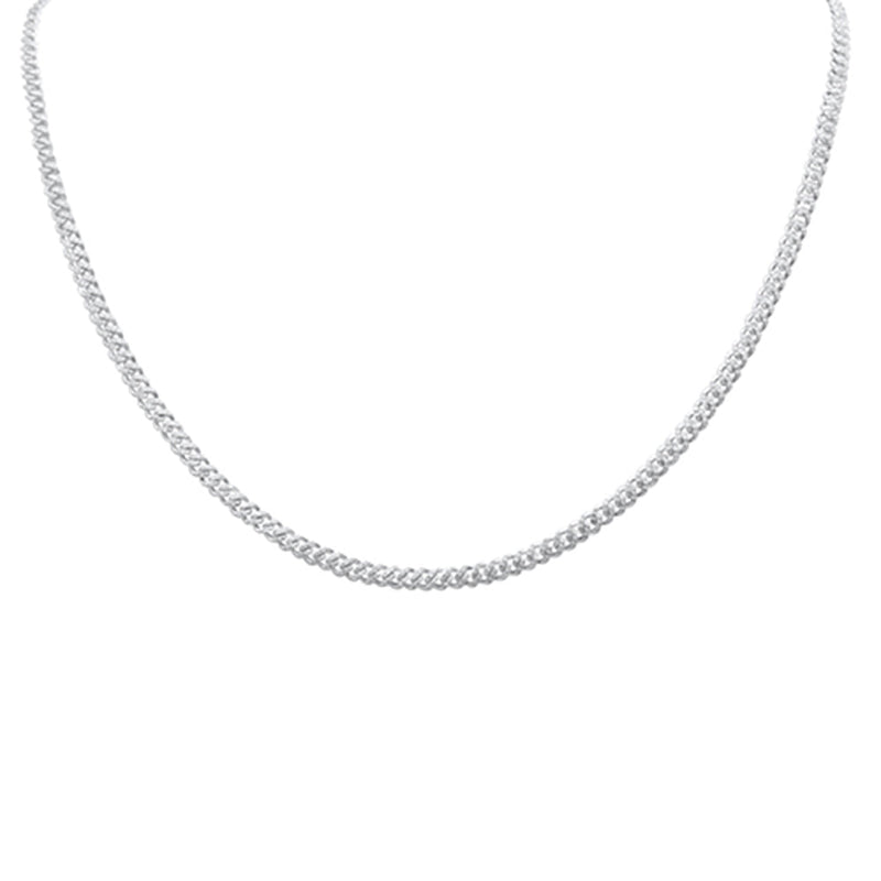 SPECIAL! 1.18ct G SI 14K White Gold 3MM Diamond Cuban Necklace 12" + 4" EXT