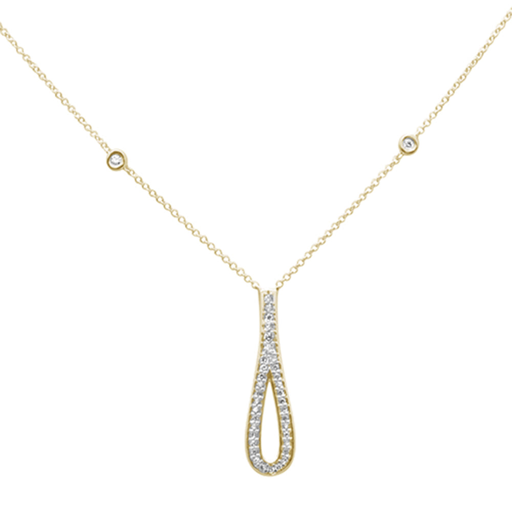 SPECIAL! .24ct G SI 14K Yellow Gold Diamond Pendant Necklace 16" + 2" Ext.