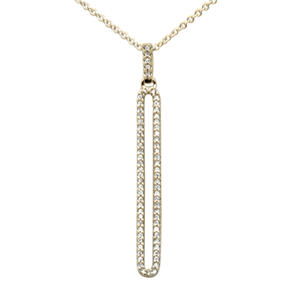 SPECIAL! .14ct G SI 14K Yellow Gold Diamond Drop Pendant Necklace 18" Long