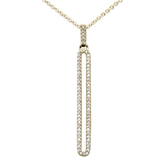 SPECIAL! .14ct G SI 14K Yellow Gold Diamond Drop Pendant Necklace 18" Long