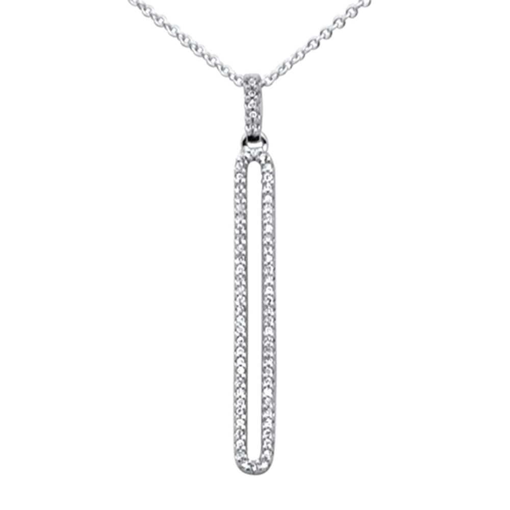 SPECIAL! .13ct G SI 14K White Gold Diamond Drop Pendant Necklace 18" Long