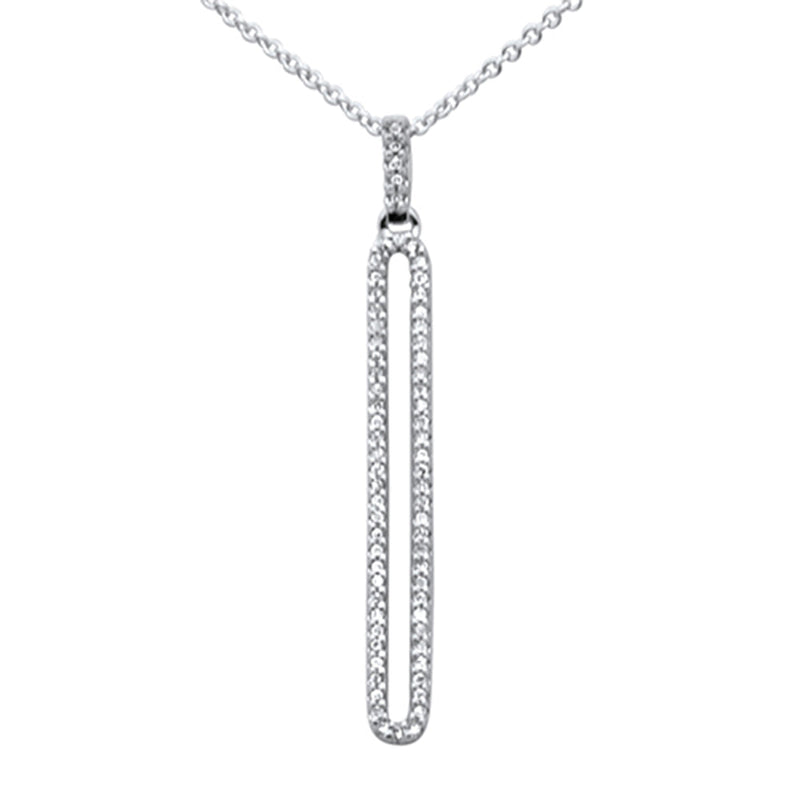 SPECIAL! .13ct G SI 14K White Gold Diamond Drop Pendant Necklace 18" Long