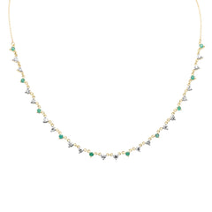 GEMSTONE CLOSEOUT! 1.57ct G SI 14K Yellow Gold Diamond & Emerald Gemstone Pendant Necklace 16" + 2" Ext