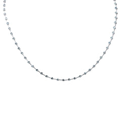 GEMSTONE CLOSEOUT!  3.05ct G SI 14K White Gold Aquamarine Gemstone Bar Necklace 18" Long
