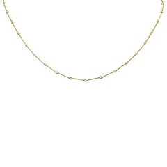 SPECIAL! 1.14ct G SI 14K Yellow Gold Diamond Bar Pendant Necklace 18" + 2" EXT