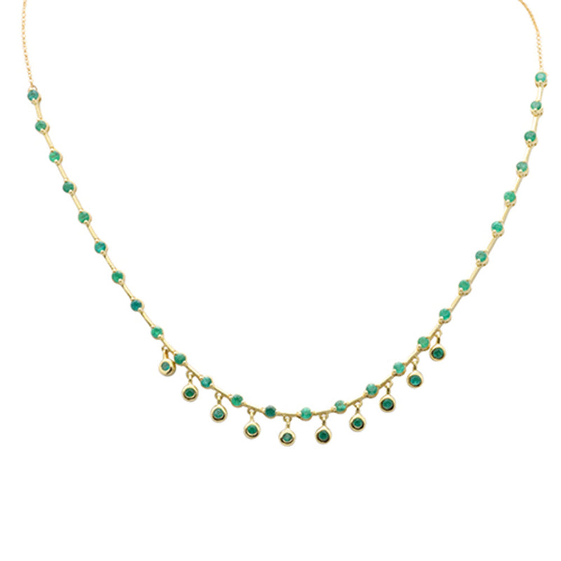 SPECIAL! 2.20ct G SI 14K Yellow Gold Emerald Pendant Necklace 16+ 2" Ext