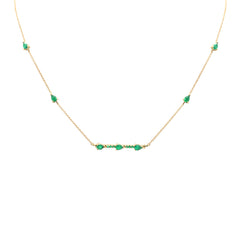 SPECIAL! 1.02ct G SI 14K Yellow Gold Emerald Pendant Necklace 16+2" Ext