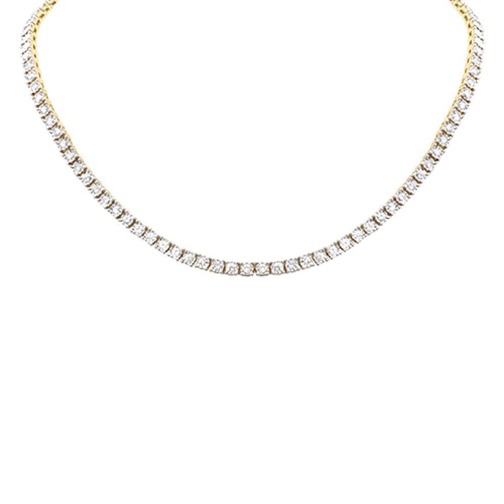 SPECIAL! 3.45ct G SI 14K Yellow Gold Diamond Miracle Tennis Necklace 14 + 3" Ext