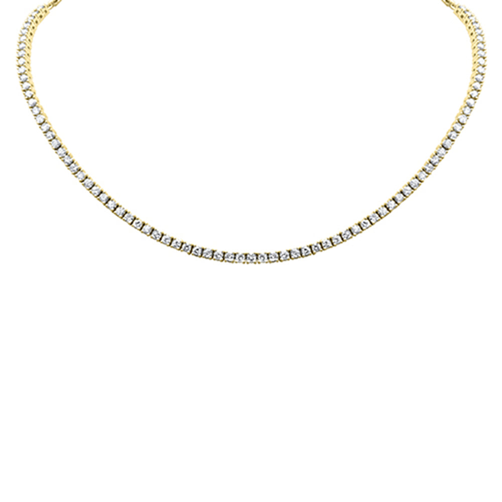 SPECIAL! 5.01ct G SI 14K Yellow Gold Diamond Tennis Necklace 10 + 4" Ext